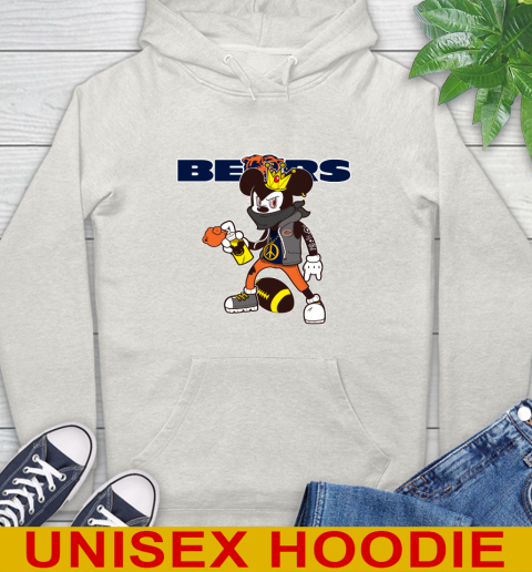 Chicago Bears NFL Football Mickey Peace Sign Sports Hoodie 12
