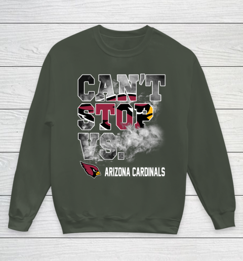 NFL Arizona Cardinals Football Can't Stop Vs Youth Sweatshirt 8