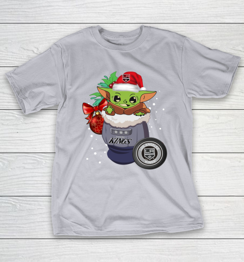 Los Angeles Kings Christmas Baby Yoda Star Wars Funny Happy NHL T-Shirt 7