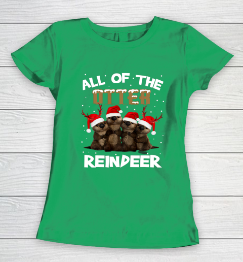 All Of Otter Reindeer Christmas Pajamas Tshirt Xmas Women's T-Shirt 5