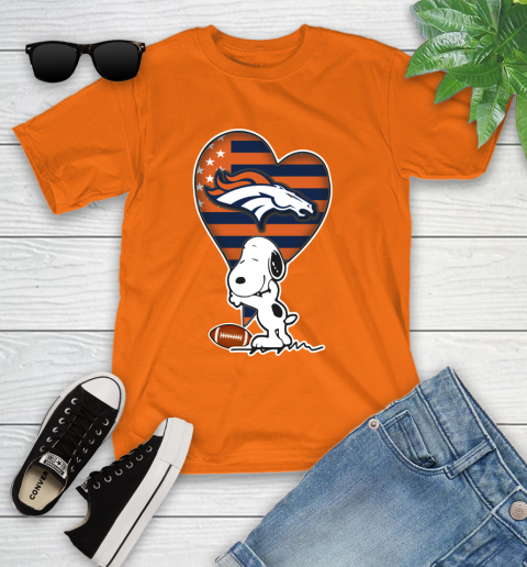 Denver Broncos NFL Football The Peanuts Movie Adorable Snoopy Youth T-Shirt 7