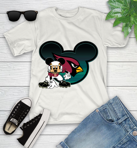 NFL Arizona Cardinals Mickey Mouse Disney Football T Shirt Youth T-Shirt 1