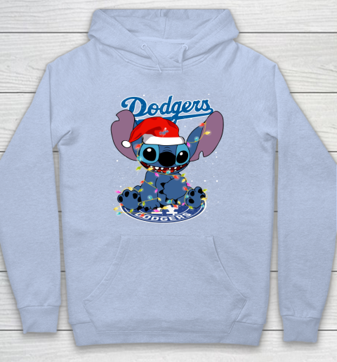 Los Angeles Dodgers MLB noel stitch Baseball Christmas Hoodie 5