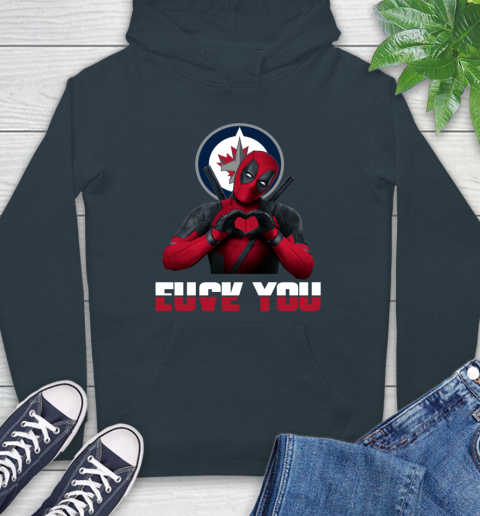 NHL Winnipeg Jets Deadpool Love You Fuck You Hockey Sports Hoodie 7