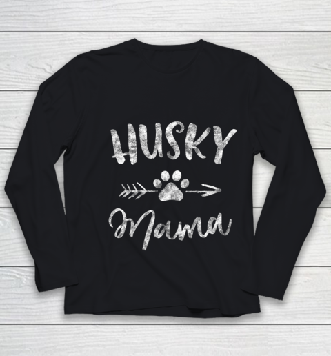 Dog Mom Shirt Husky Mama Shirt Siberian Husky Lover Owner Gifts Dog Mom Youth Long Sleeve