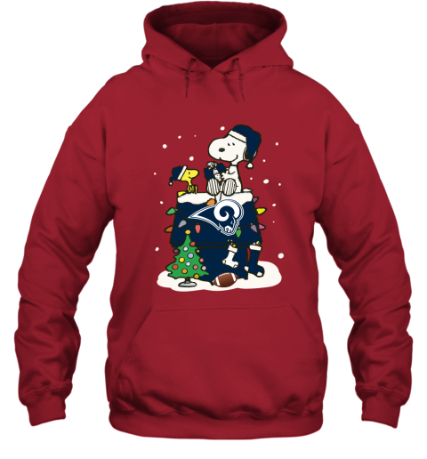 pr0w a happy christmas with los angeles rams snoopy hoodie 23 front red