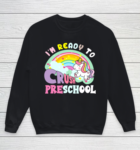 Back to school shirt ready to crush preschool unicorn Youth Sweatshirt