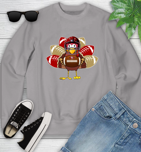San Francisco 49ers Turkey Thanksgiving Day Youth Sweatshirt 4