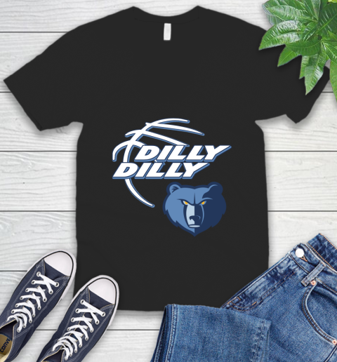 NBA Memphis Grizzlies Dilly Dilly Basketball Sports V-Neck T-Shirt 2