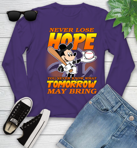 Chicago White Sox MLB Baseball Mickey Disney Never Lose Hope Youth Long Sleeve 4