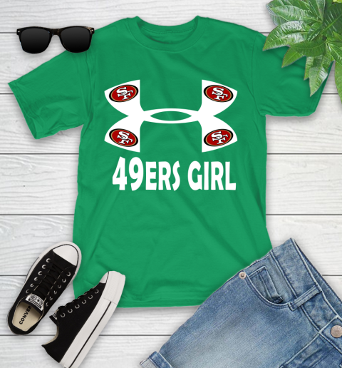 NFL San Francisco 49ers Girl Under Armour Football Sports Youth T-Shirt 8
