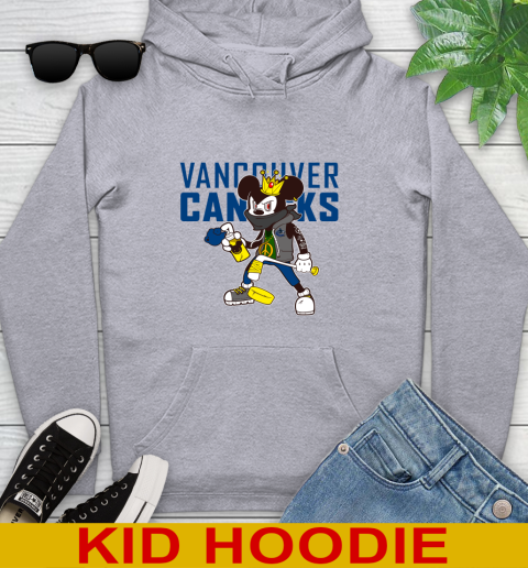 Vancouver Canucks NHL Hockey Mickey Peace Sign Sports Youth Hoodie 6