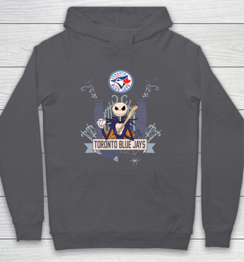 MLB Toronto Blue Jays Baseball Jack Skellington Halloween Hoodie 4
