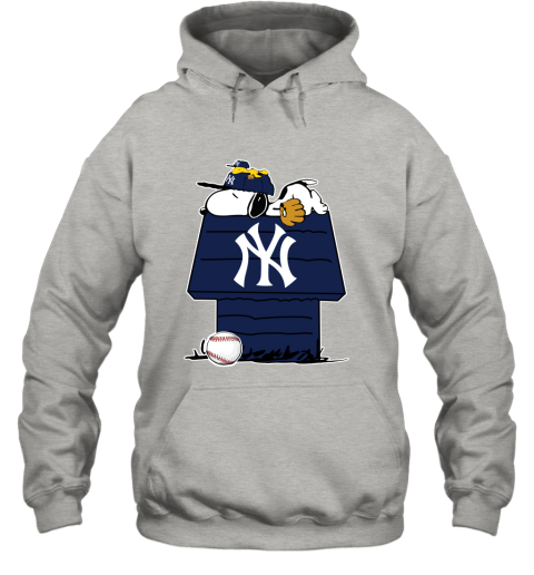 New York Yankees New Era Hoodie T-Shirt - Heathered Gray