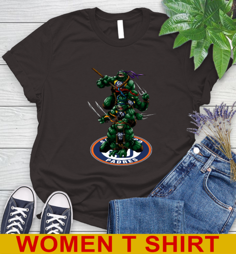 MLB Baseball San Diego Padres Teenage Mutant Ninja Turtles Shirt Women's T-Shirt 8
