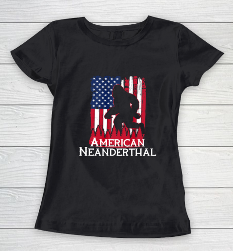 Proud American Neanderthal US Flag for Proud Neanderthals Women's T-Shirt