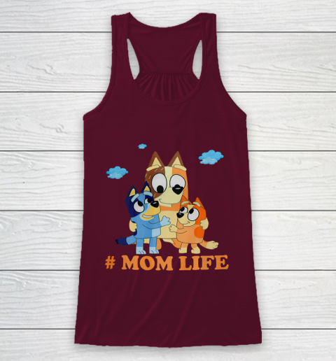 I Love Mom Blueys Love Parents Day #Momlife Racerback Tank 2