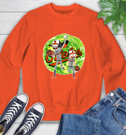 MLB Baltimore Orioles Rick And Morty Baseball Sports Sweatshirt 4