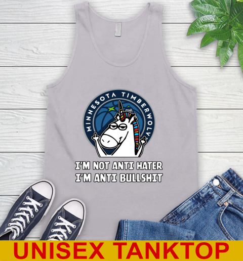 Minnesota Timberwolves NBA Basketball Unicorn I'm Not Anti Hater I'm Anti Bullshit Tank Top 4