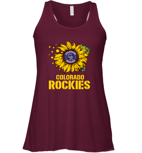 Colorado Rockiers Sunflower MLB Baseball Racerback Tank