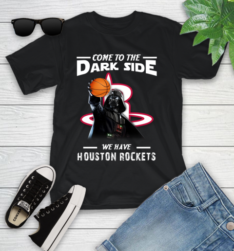 NBA Come To The Dark Side We Have Houston Rockets Star Wars Darth Vader Basketball Youth T-Shirt