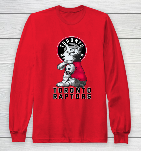 NBA Basketball My Cat Loves Toronto Raptors Long Sleeve T-Shirt 7