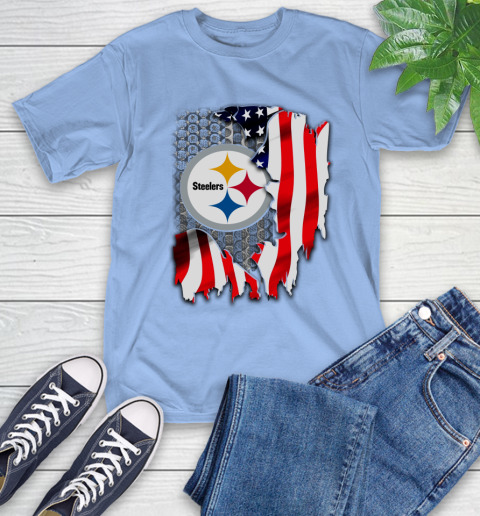 Pittsburgh Steelers NFL Football American Flag T-Shirt - Image 13