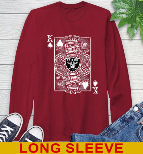 Oakland Raiders NFL Football The King Of Spades Death Cards Shirt Long Sleeve T-Shirt 9