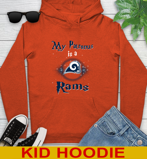 NFL Football Harry Potter My Patronus Is A Los Angeles Rams Youth Hoodie 4