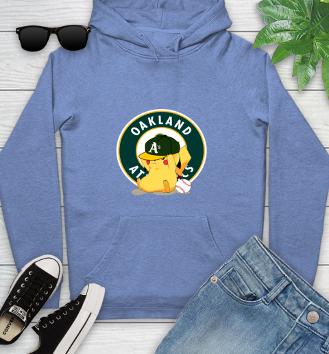 MLB Pikachu Baseball Sports Oakland Athletics Youth Hoodie 12