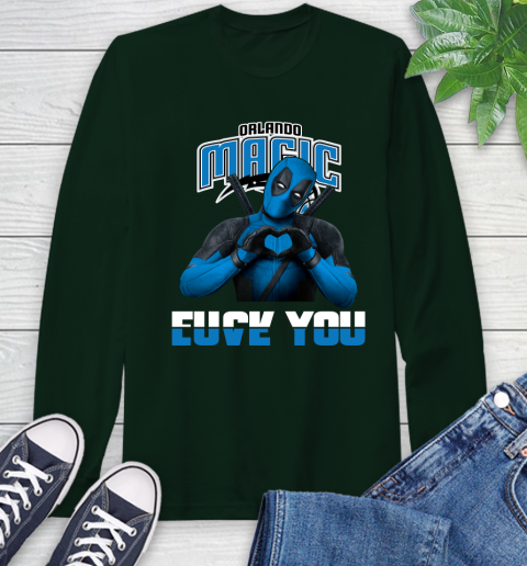 NBA Orlando Magic Deadpool Love You Fuck You Basketball Sports Long Sleeve T-Shirt 7