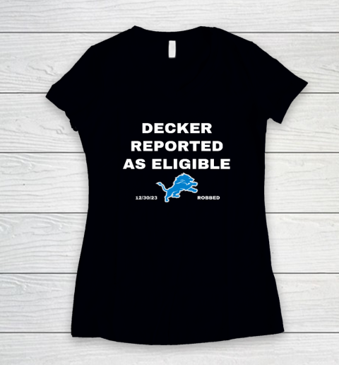 Decker Reported As Eligible Women's V-Neck T-Shirt