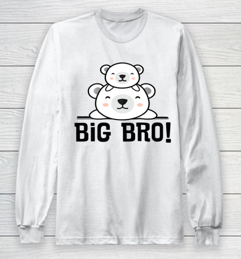 Big Bro Announcement Bear Cute Brother Long Sleeve T-Shirt