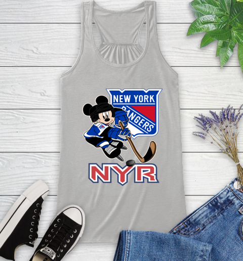 NHL New York Rangers Mickey Mouse Disney Hockey T Shirt Racerback Tank