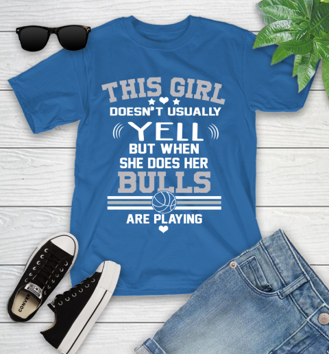 Chicago Bulls NBA Basketball I Yell When My Team Is Playing Youth T-Shirt 12