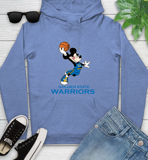 NBA Basketball Golden State Warriors Cheerful Mickey Mouse Shirt Youth Hoodie 11