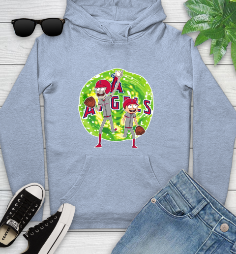 MLB Los Angeles Angels Rick And Morty Baseball Sports Youth Hoodie 10