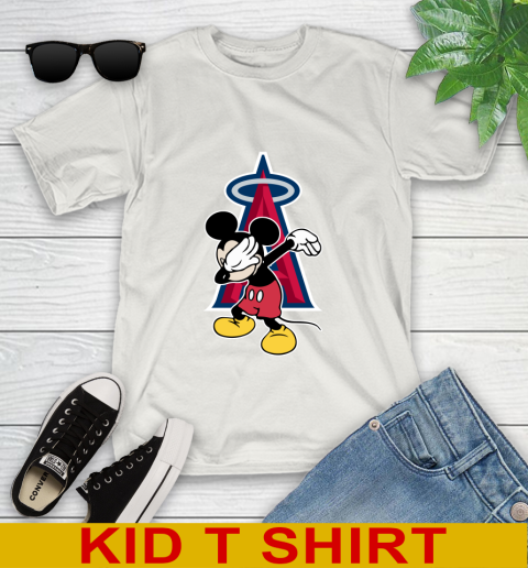 Los Angeles Angels MLB Baseball Dabbing Mickey Disney Sports Youth T-Shirt 12