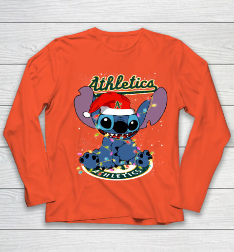 Oakland Athletics MLB noel stitch Baseball Christmas Youth Long Sleeve 2