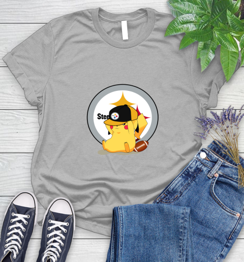 NFL Pikachu Football Sports Pittsburgh Steelers Women's T-Shirt 5