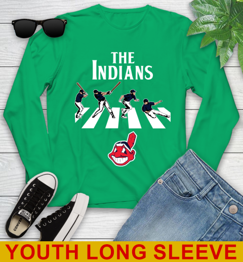 MLB Baseball Cleveland Indians The Beatles Rock Band Shirt Youth Long Sleeve 7
