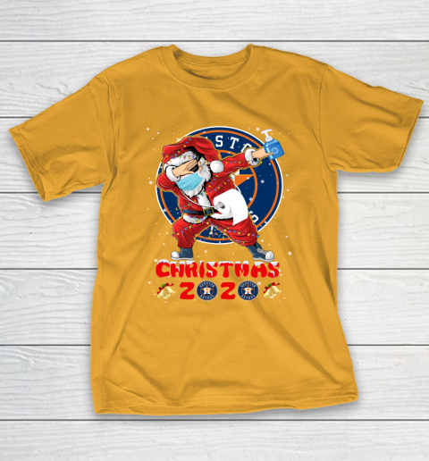 Houston Astros Funny Santa Claus Dabbing Christmas 2020 MLB T-Shirt 2