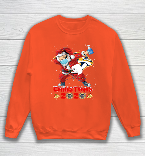 Nashville Predators Funny Santa Claus Dabbing Christmas 2020 NHL Sweatshirt 3