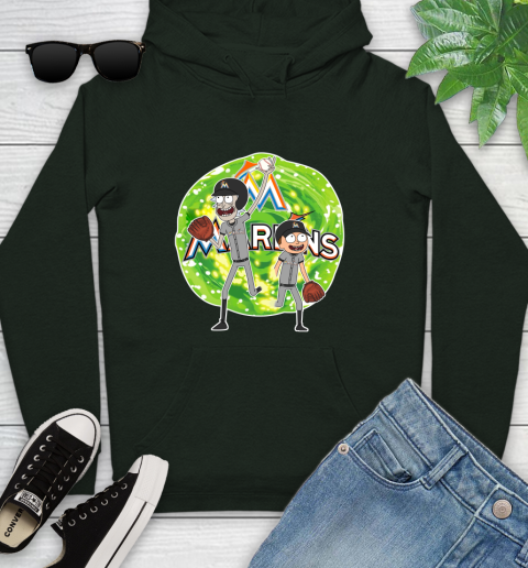 MLB Miami Marlins Rick And Morty Baseball Sports Youth Hoodie 13