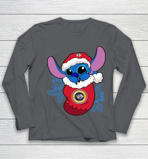 Nashville Predators Christmas Stitch In The Sock Funny Disney NHL Youth Long Sleeve 8