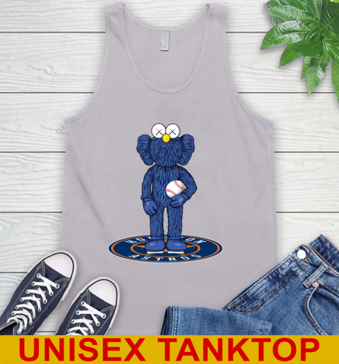MLB Baseball Houston Astros Kaws Bff Blue Figure Shirt Tank Top 4