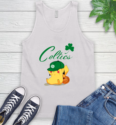 NBA Pikachu Basketball Sports Boston Celtics Tank Top