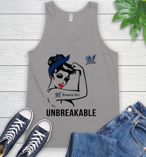MLB Milwaukee Brewers Girl Unbreakable Baseball Sports Tank Top 2