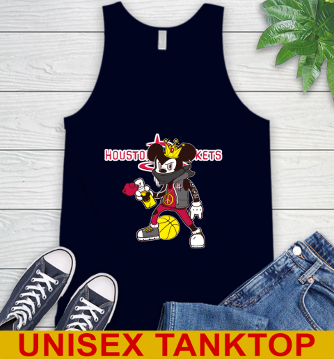 Houston Rockets NBA Basketball Mickey Peace Sign Sports Tank Top 3