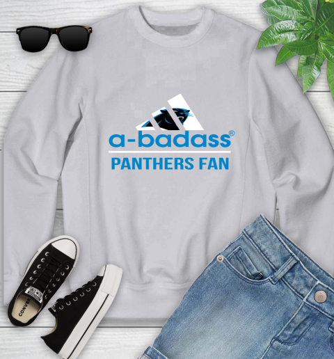 Carolina Panthers NFL Football A Badass Adidas Adoring Fan Sports Youth Sweatshirt 3